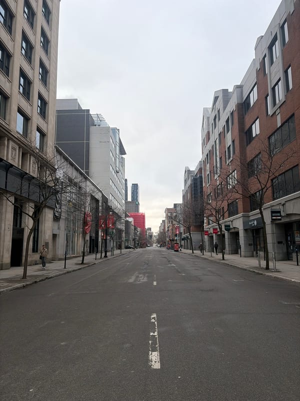 Montreal resident captures overcast morning street scenes downtown