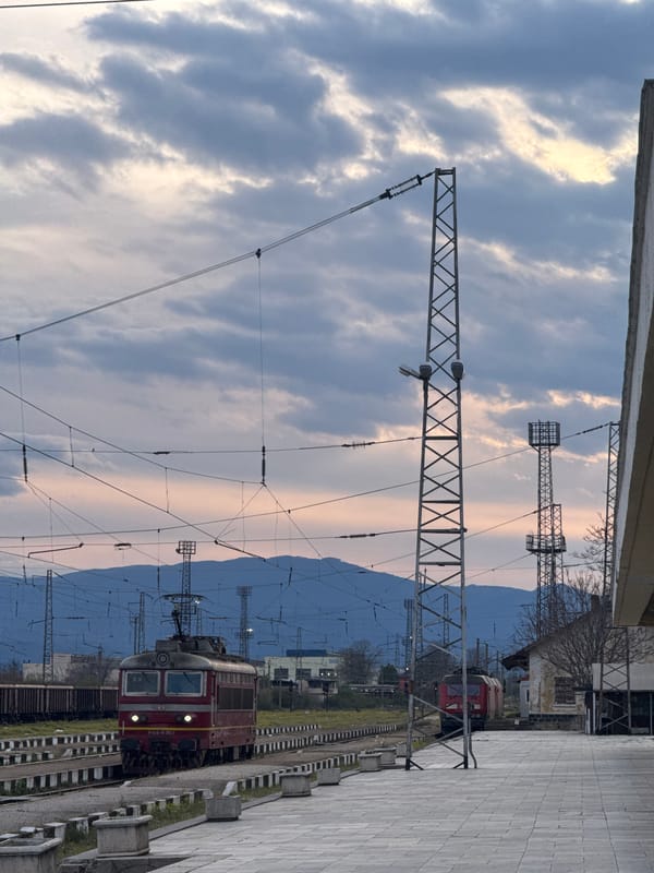 Railway photos and selfie captured in Karlovo, Bulgaria