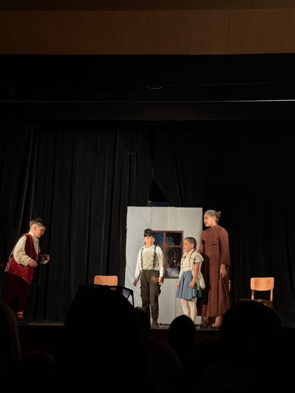 Theater performance with four actors observed in Pleven