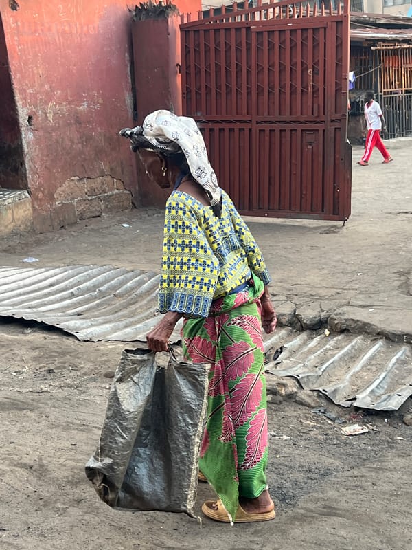 Street activity near a market in Nkpor, Nigeria