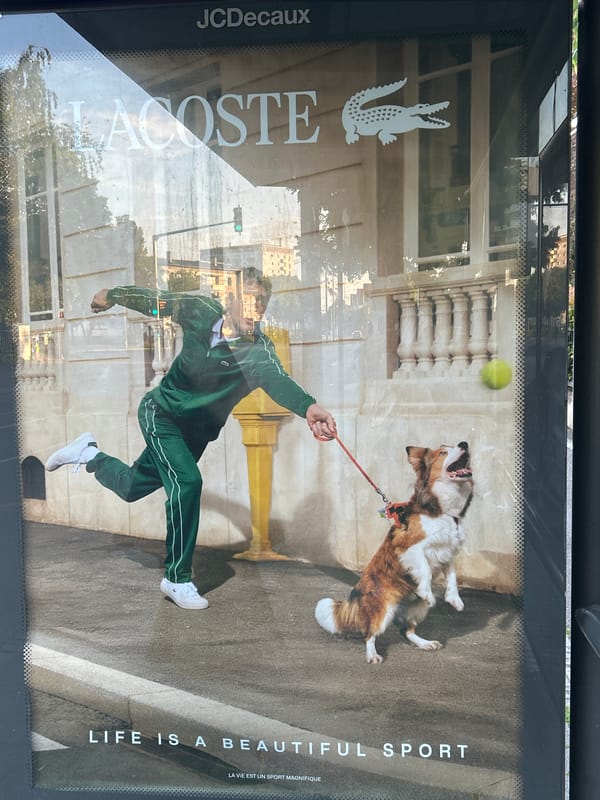 Lacoste tennis ad spotted at Strasbourg bus stop