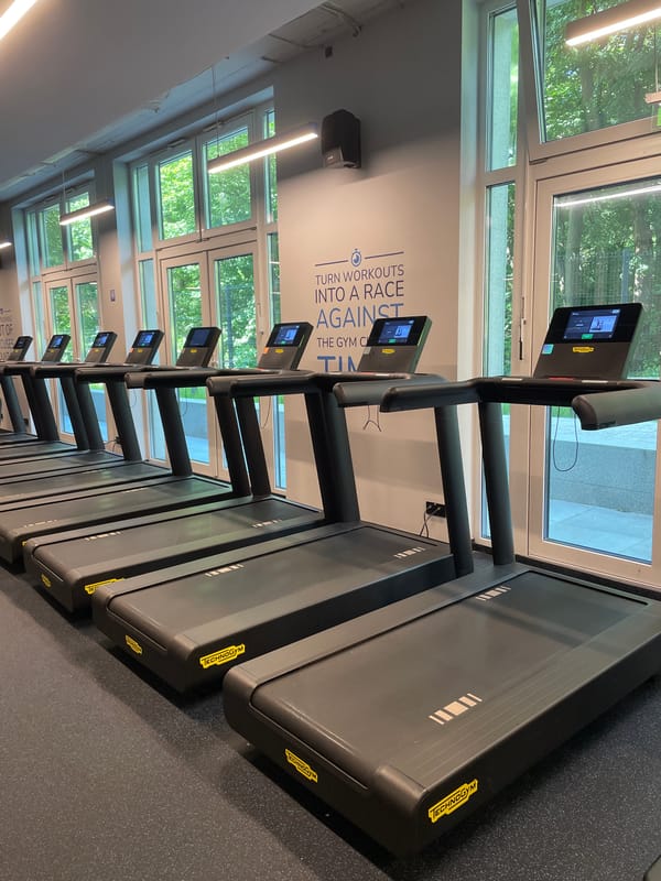 Technogym treadmill row in a Sofia gym