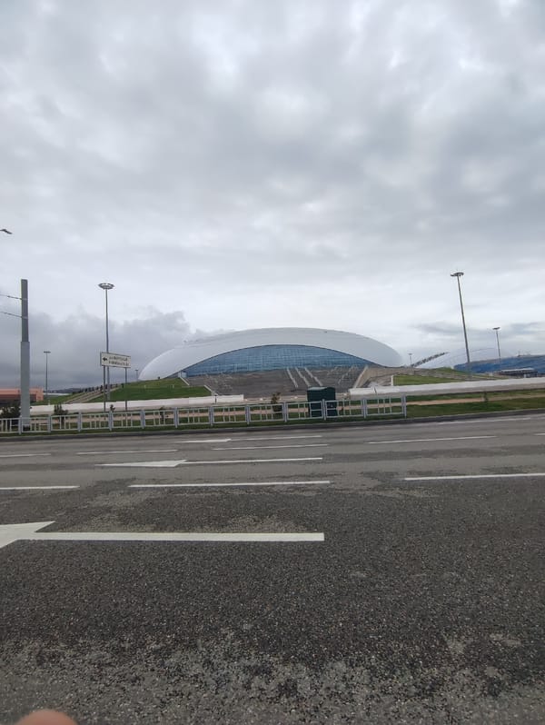 Olympic venues captured in street scenes in Sirius, Russia