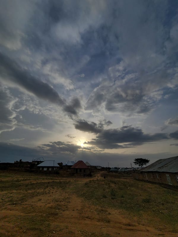 Dramatic sunrise clouds captured over Barakin Akawo, Nigeria