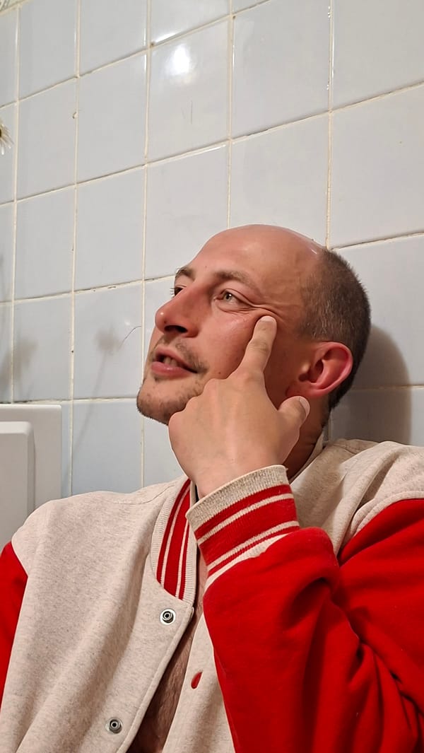 Man documents facial condition in bathroom selfie session, Belarus
