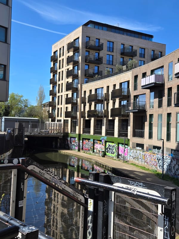 London canal murals and reflections documented by witness