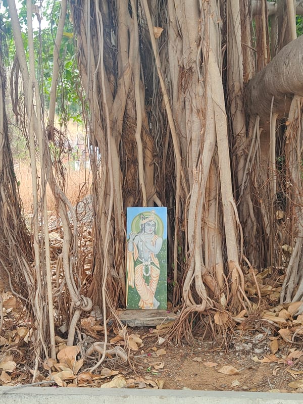 Morning religious activities observed in Puttaparthi, India