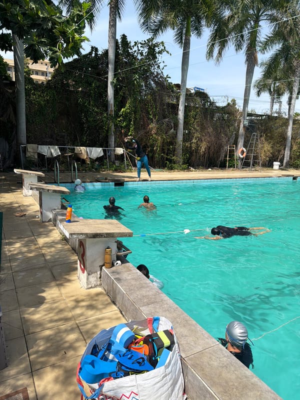 Early morning swimming activities documented at Nha Trang pool facility