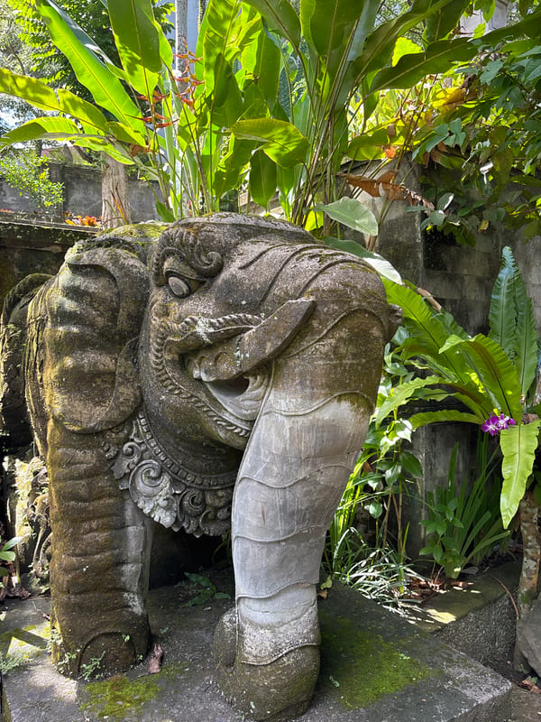 Morning visit to traditional Balinese cultural site in Ubud documented