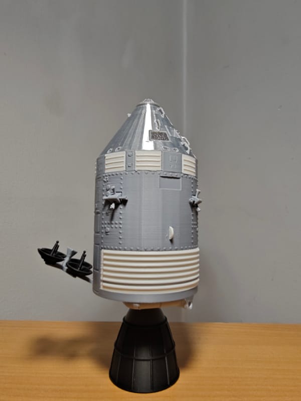 Spacecraft model spotted on wooden surface in Krasnoyarsk