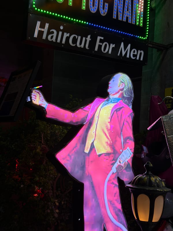 Barbershop signage and marble gaming tables spotted in Đà Nẵng