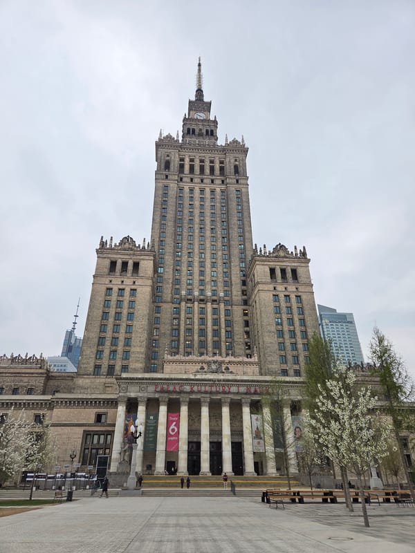 Warsaw Palace of Culture area documented in afternoon walkthrough