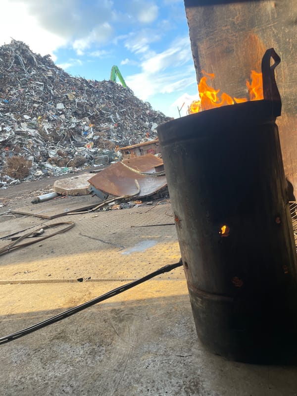 Industrial burning activity observed in Mannheim facility
