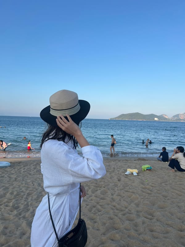 Morning beach moments captured at Nha Trang, Vietnam