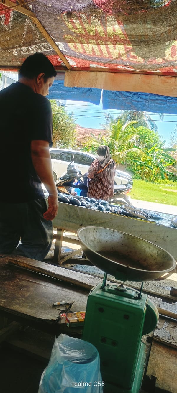 Morning fish market activity documented in Lhokseumawe, Indonesia