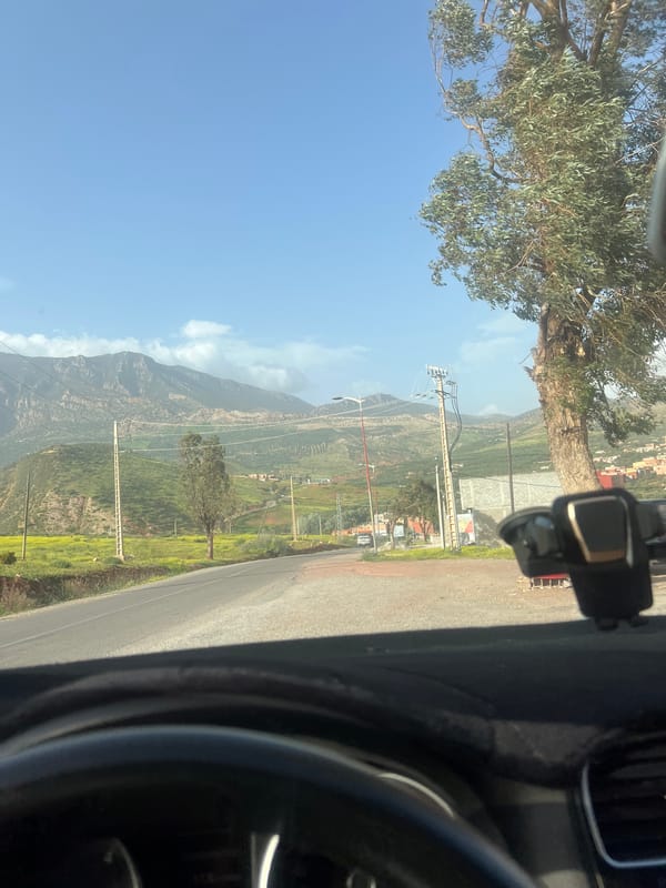 Rainstorm documented in Ouaouizert, Morocco during evening hours