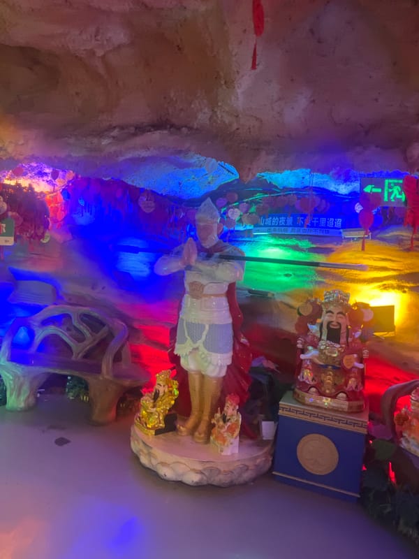 Colorful artificial cave attraction documented in Yuzhong District