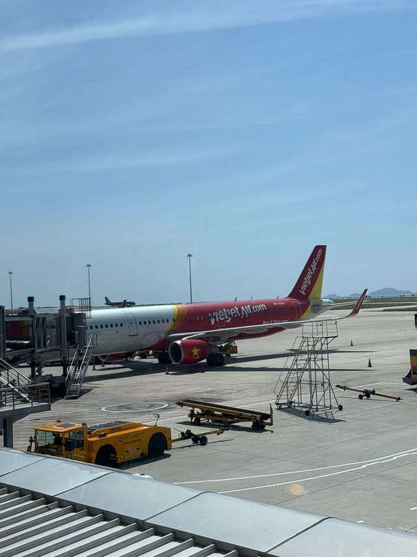 VietJet Air plane parked at Cam Ranh International Airport