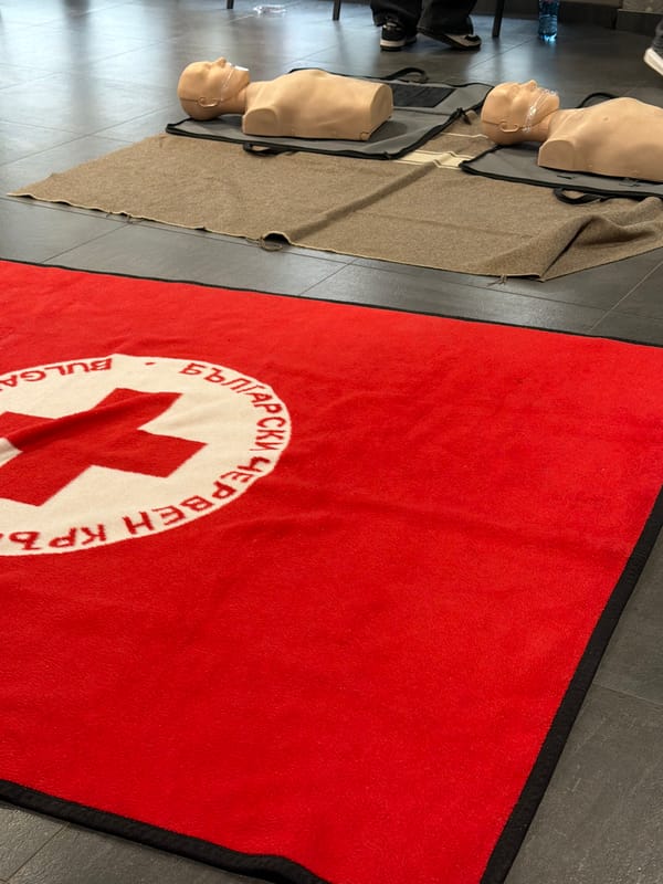 Mixed urban scenes captured in Plovdiv: vehicle, training session