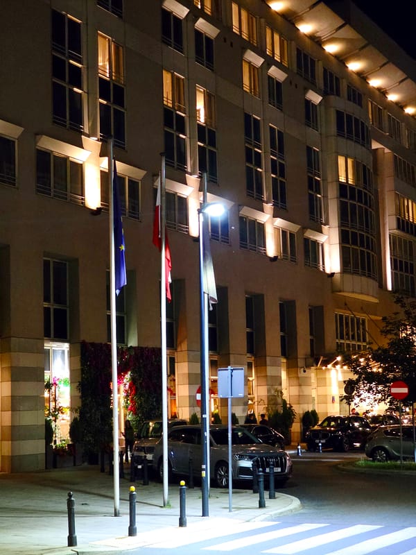 Night tour through Warsaw's city center, June 2026