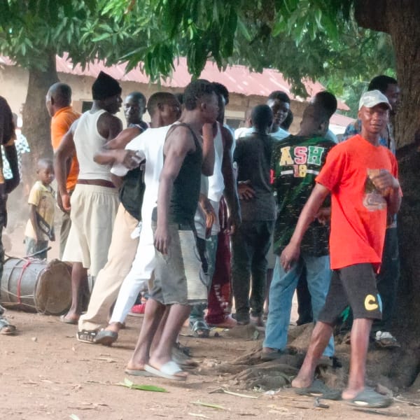 Community gathering with drum observed in Akwanga, Nigeria