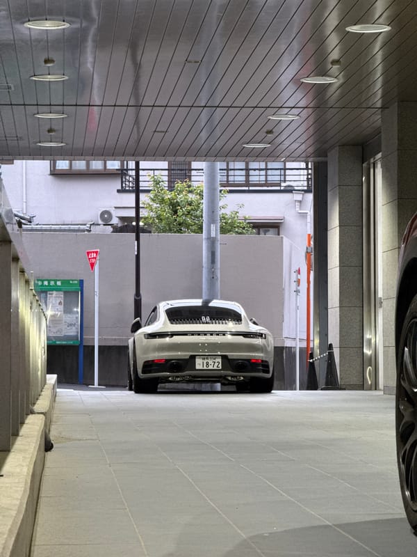 Morning visit to Porsche dealership in Tokyo captures luxury cars
