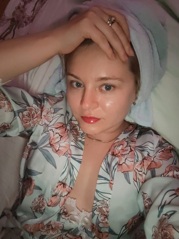 Lazy afternoon at home with blini and flowers in Izhevsk