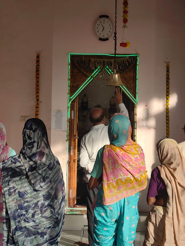 Early morning temple visit and street life in Mhaiswadi