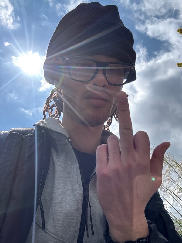 Man makes obscene gesture in Les Ulis, France