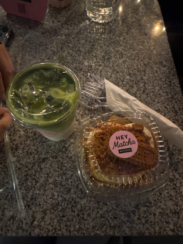 Late-night customer visits Hey Matcha shop in Mexico
