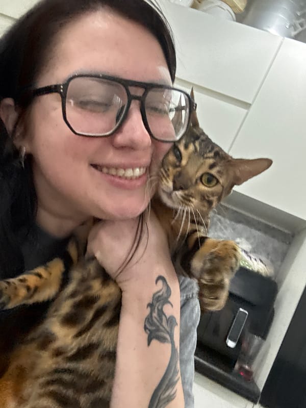 Morning routine with cats and skincare captured in 24 memories