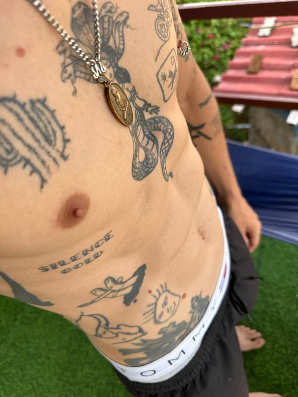 Motorcycles, tattoos, and Karon rooftops on a June night