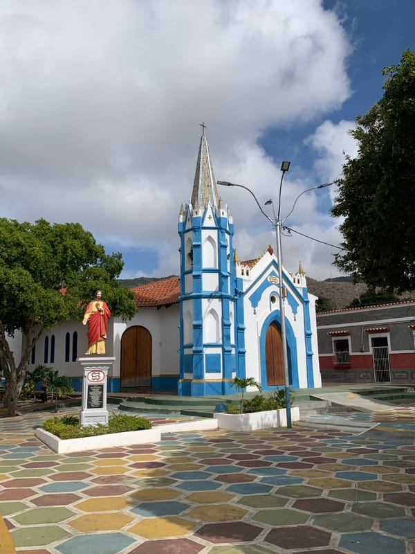 Evening scenes captured around Church of Tacarigua, Venezuela