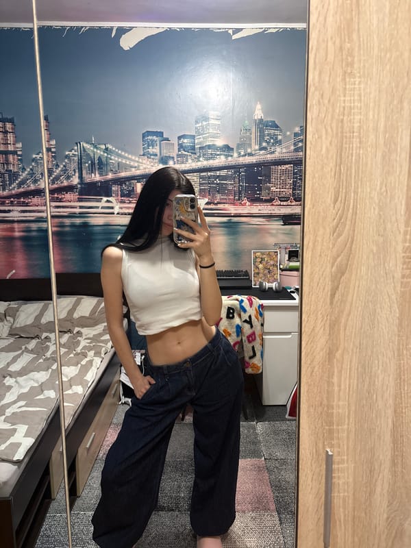 Young person takes mirror selfie in Sofia