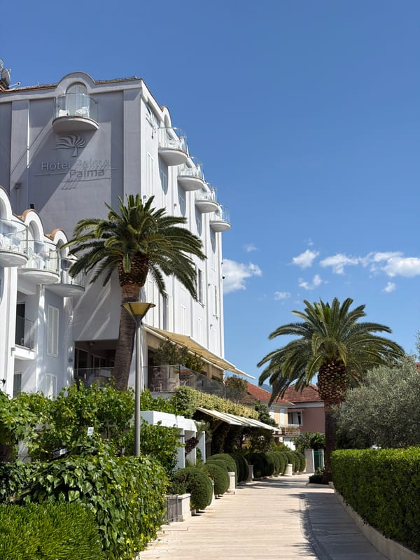 Tourist documents afternoon walking tour of Tivat, Montenegro landmarks
