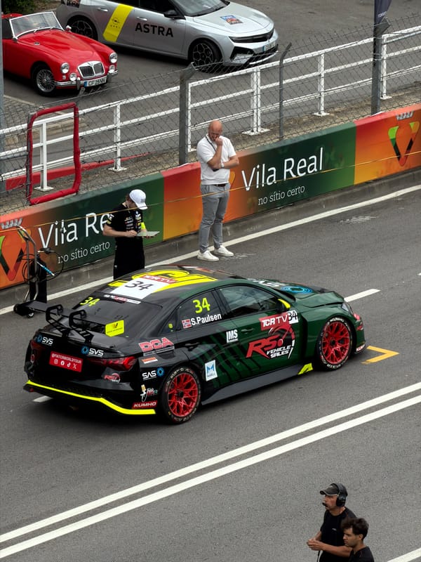 TCR race day at Vila Real's street circuit, pit lane and track