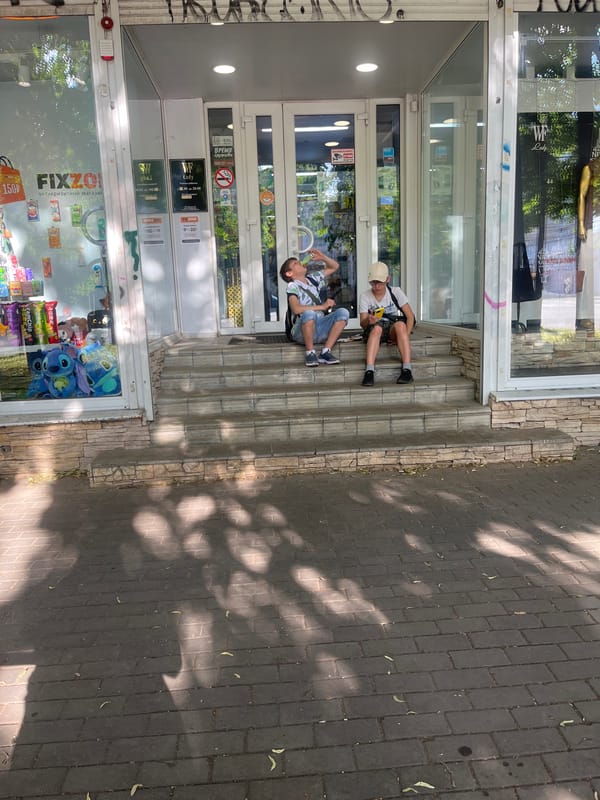 Afternoon errand at a Voronezh novelty store
