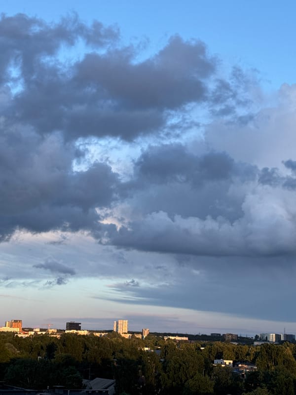 Storm clouds roll over Tallinn's summer skyline