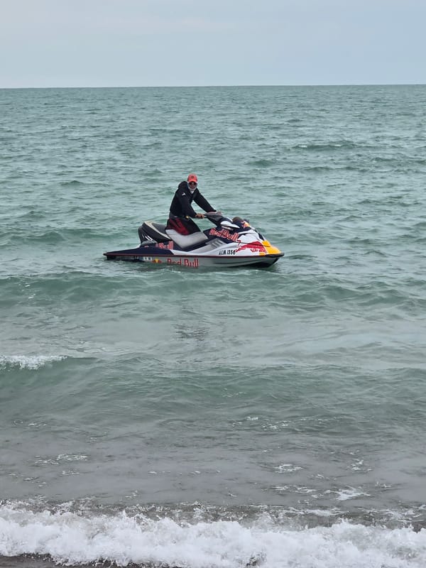Open-water race day at Kapchagay Reservoir, Qonaev