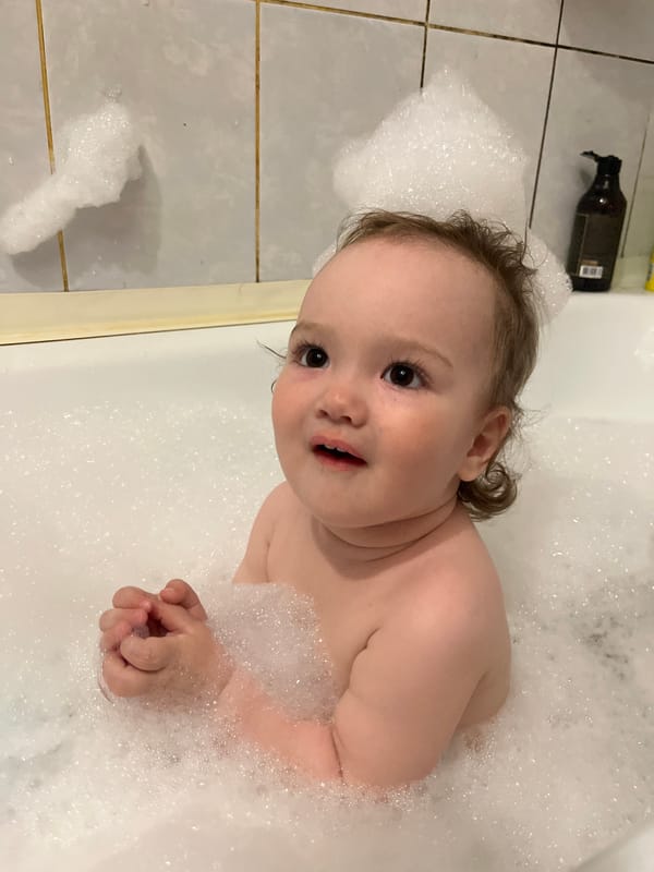 Domestic moments captured: bath time and pastries in Shushary