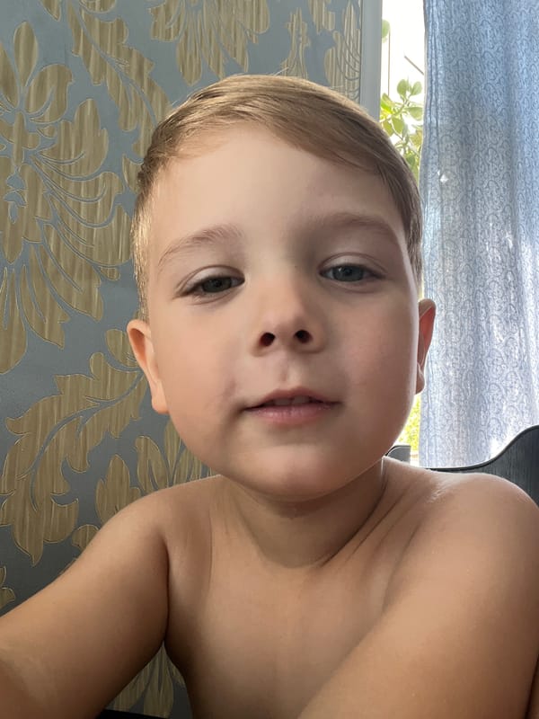 Close-up selfie shots during a few minutes of phone play