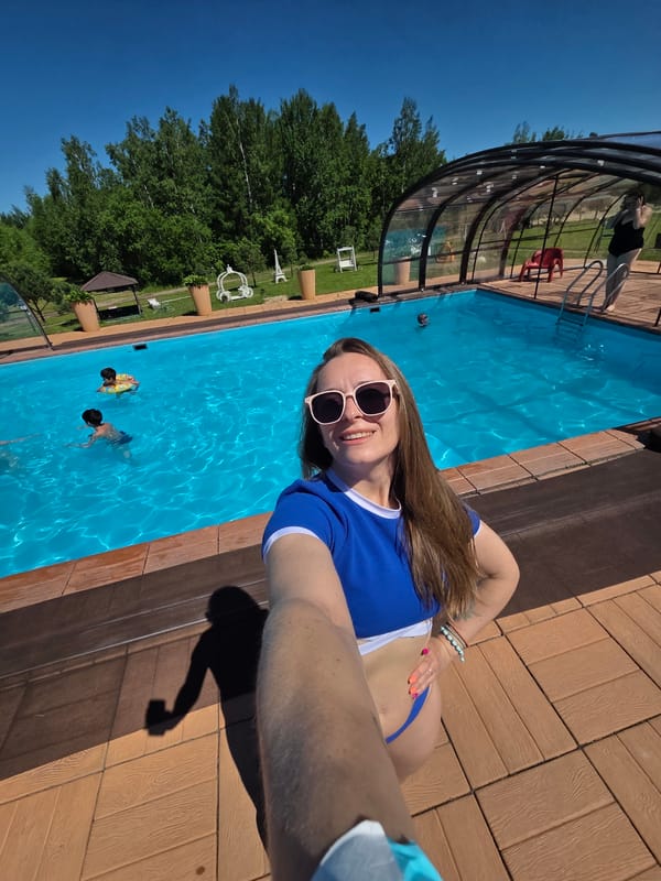 Summer poolside social media activity documented in Birobidzhan, Russia