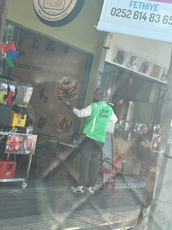 Routine street activity documented in sunny Fethiye, Turkey