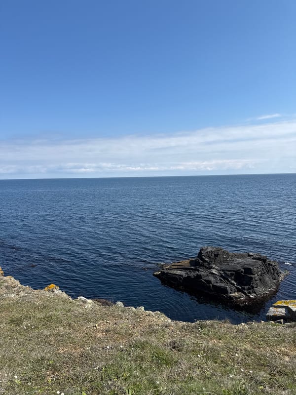 Clear morning views captured of Black Sea cliffs near Ahtopol