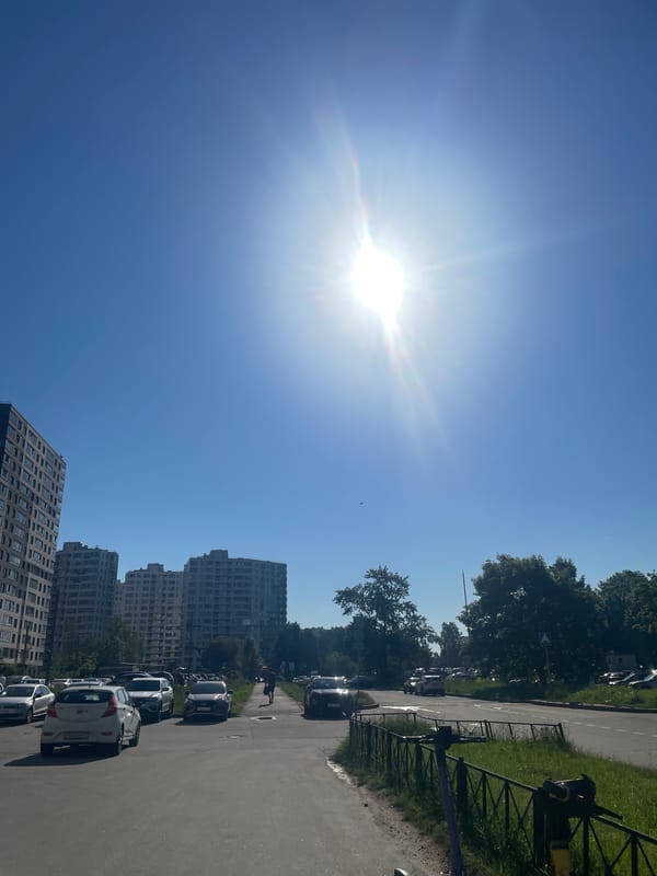 Early morning street photography captured in sunny Russia