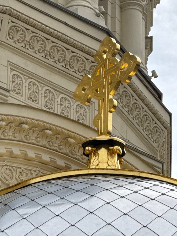 Up close with Kronstadt's Naval Cathedral and its golden domes