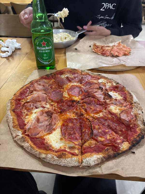Fresh Neapolitan pizza served at Plovdiv restaurant