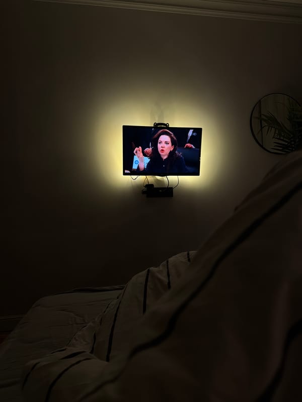 Television broadcast with ambient lighting observed in Khimki residence