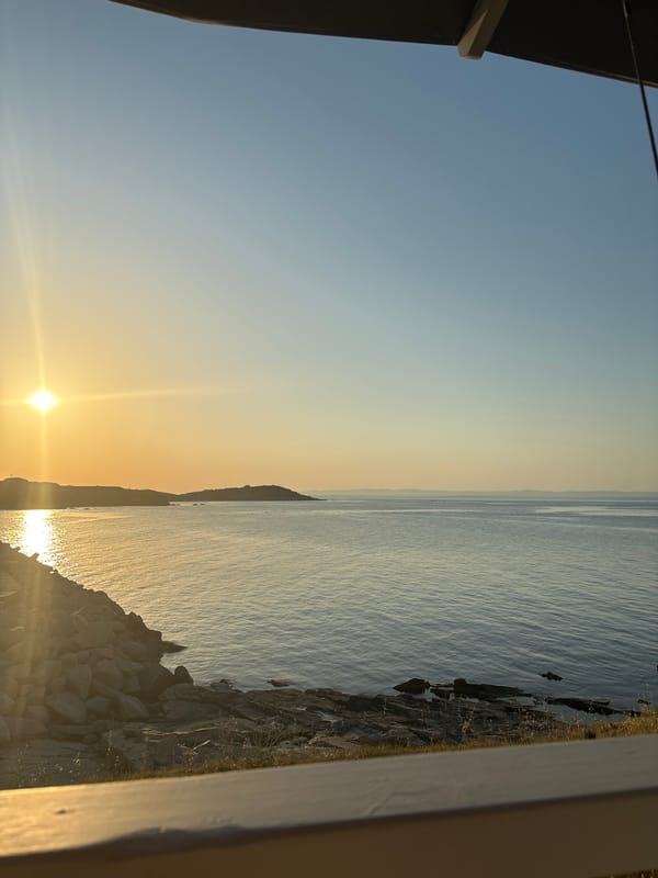 Sunset views along the Chernomorets coast and marina
