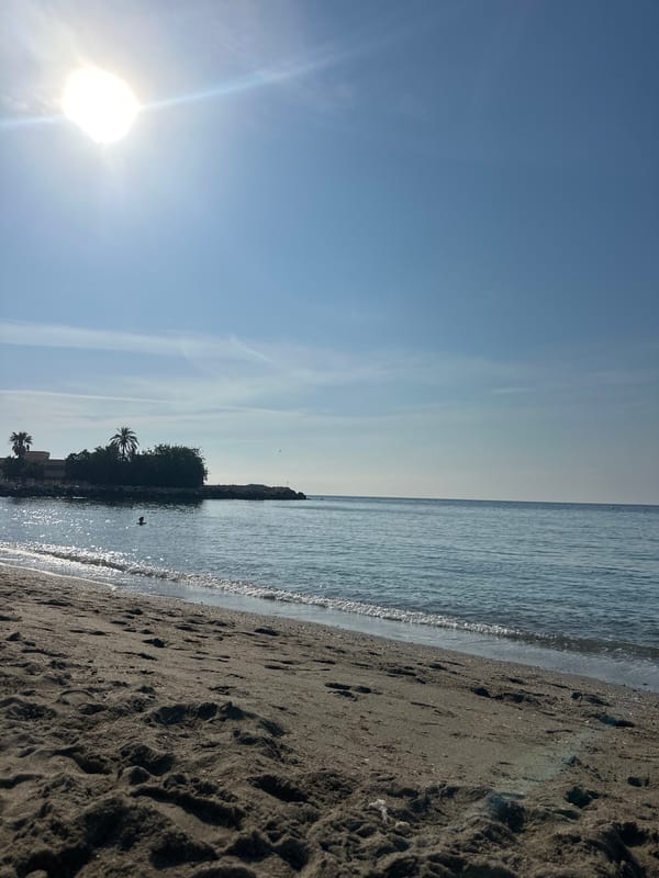Quiet morning shoreline on the Costa del Sol